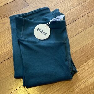 PACT Organic Dusty Blue Stretch Ribbed Pants